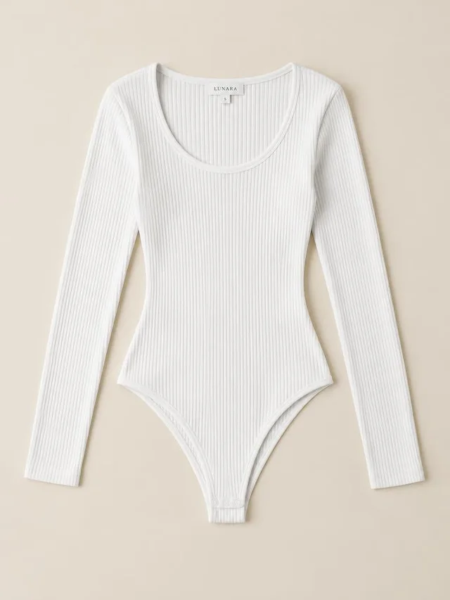 Боди в рубчик White